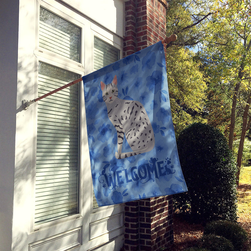 Egyptian Mau Cat Welcome Flag Canvas House Size CK5032CHF