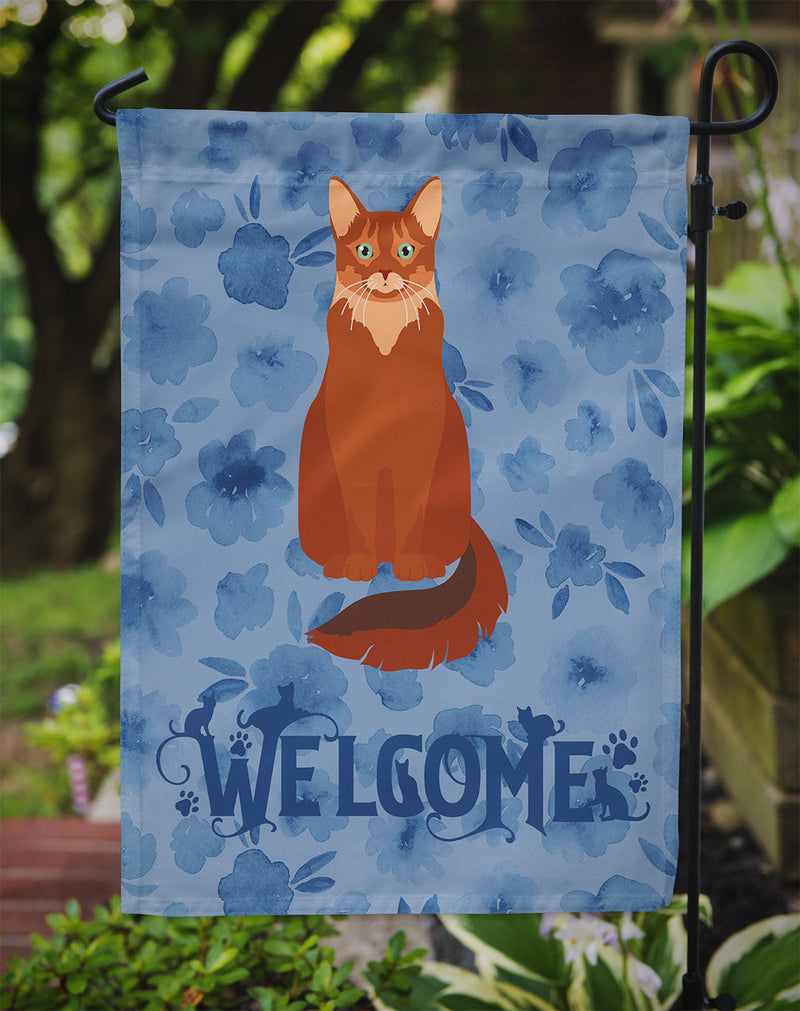 Somali Cat Welcome Garden Flag - Outdoor Decorative Yard Flag CK5065GF