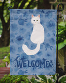 Turkish Angora Cat Welcome Garden Flag - Outdoor Decorative Yard Flag CK5073GF