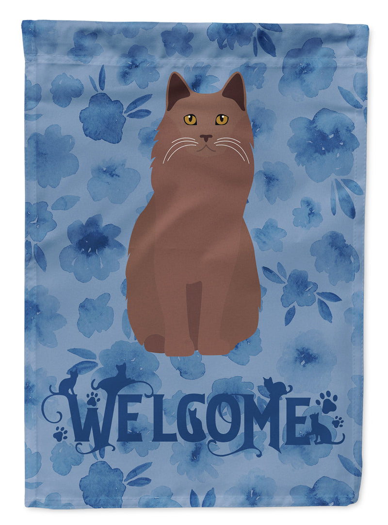 York Chocolate Cat Welcome Flag Garden Size CK5076GF