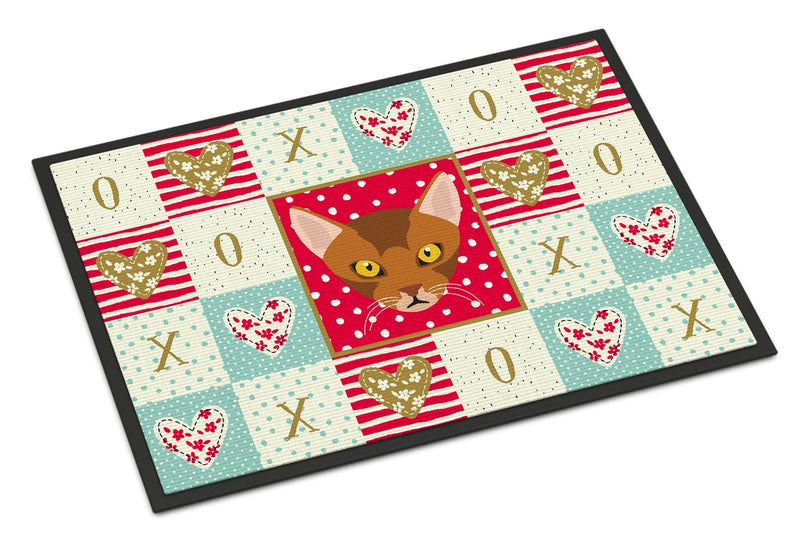 Abyssinian Cat Love Indoor or Outdoor Mat 24x36 CK5077JMAT