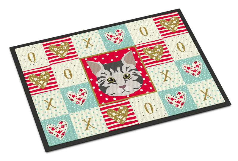 American Bobtail Cat Love Doormat - 24x36 Decorative Floor Mat – Indoor/Outdoor Rug with Artistic Flair CK5079JMAT