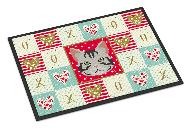 American Shorthair Cat Love Doormat - 18x27 Decorative Floor Mat – Indoor/Outdoor Rug with Artistic Flair CK5082MAT
