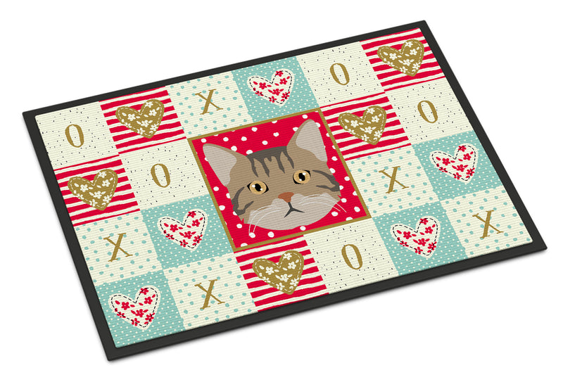 American Wirehair Cat Love Doormat - 18x27 Decorative Floor Mat – Indoor/Outdoor Rug with Artistic Flair CK5083MAT