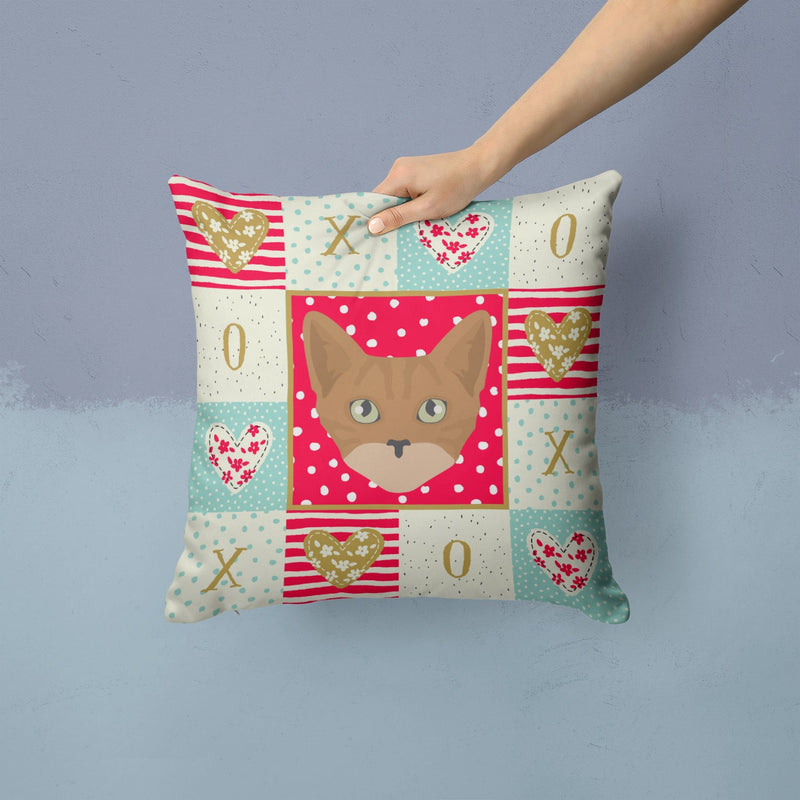 Australian Mist Cat Love Fabric Decorative Pillow CK5086PW1414