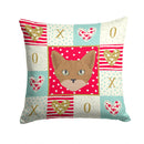 Australian Mist Cat Love Throw Pillow - 14x14 Decorative Pillow – Art for Your Home & Patio CK5086PW1414