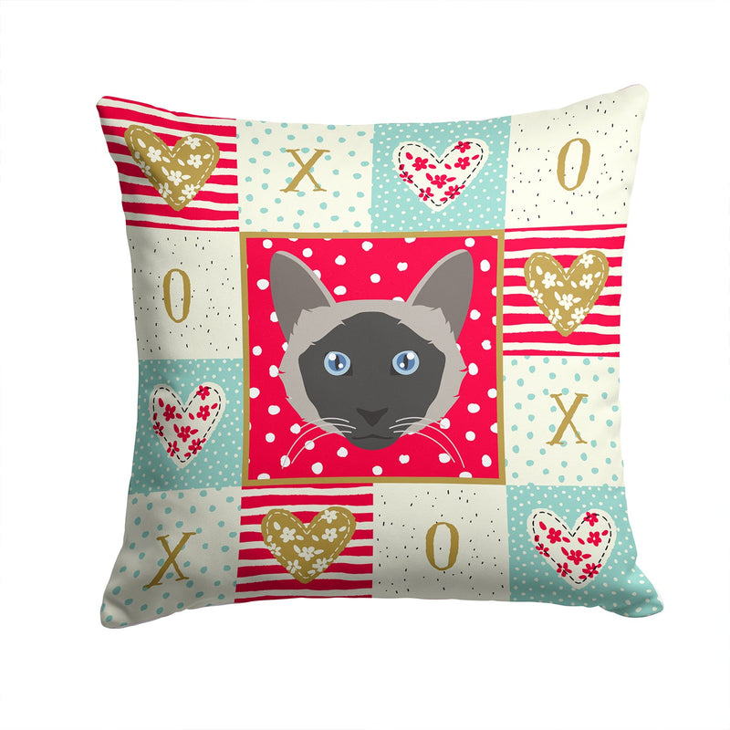 Balinese Cat Love Throw Pillow - 14x14 Decorative Pillow – Art for Your Home & Patio CK5087PW1414