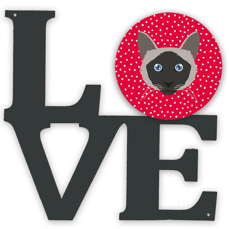 Balinese Cat Love Metal Wall Artwork LOVE CK5087WALV