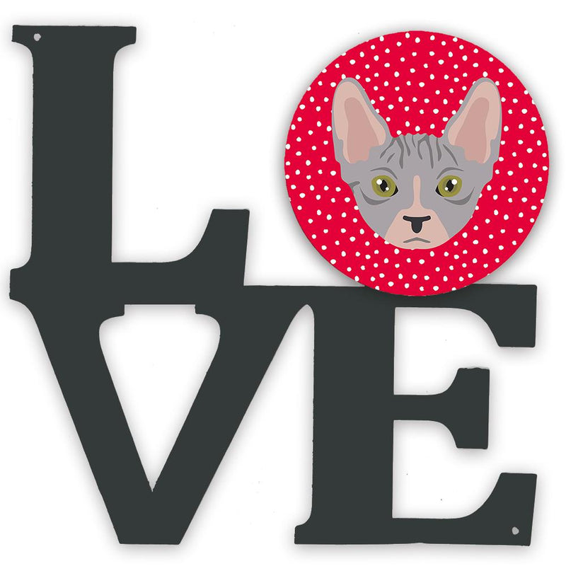 Bambino Cat Love Metal Wall Artwork LOVE CK5088WALV