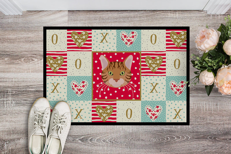 Bengal Cat Love Doormat - 24x36 Decorative Floor Mat – Indoor/Outdoor Rug with Artistic Flair CK5089JMAT