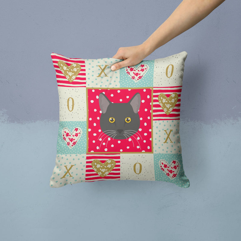 Bombay Cat Love Fabric Decorative Pillow CK5091PW1414