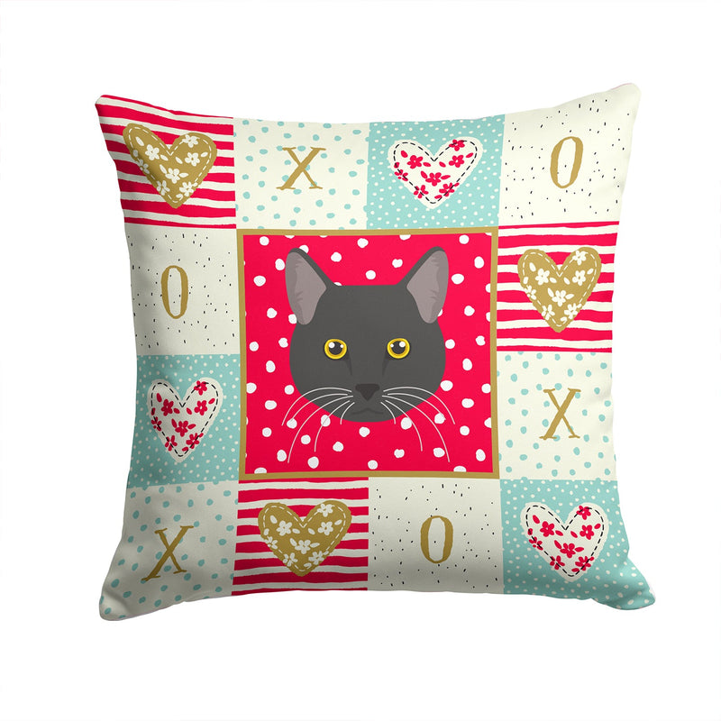 Bombay Cat Love Fabric Decorative Pillow CK5091PW1414