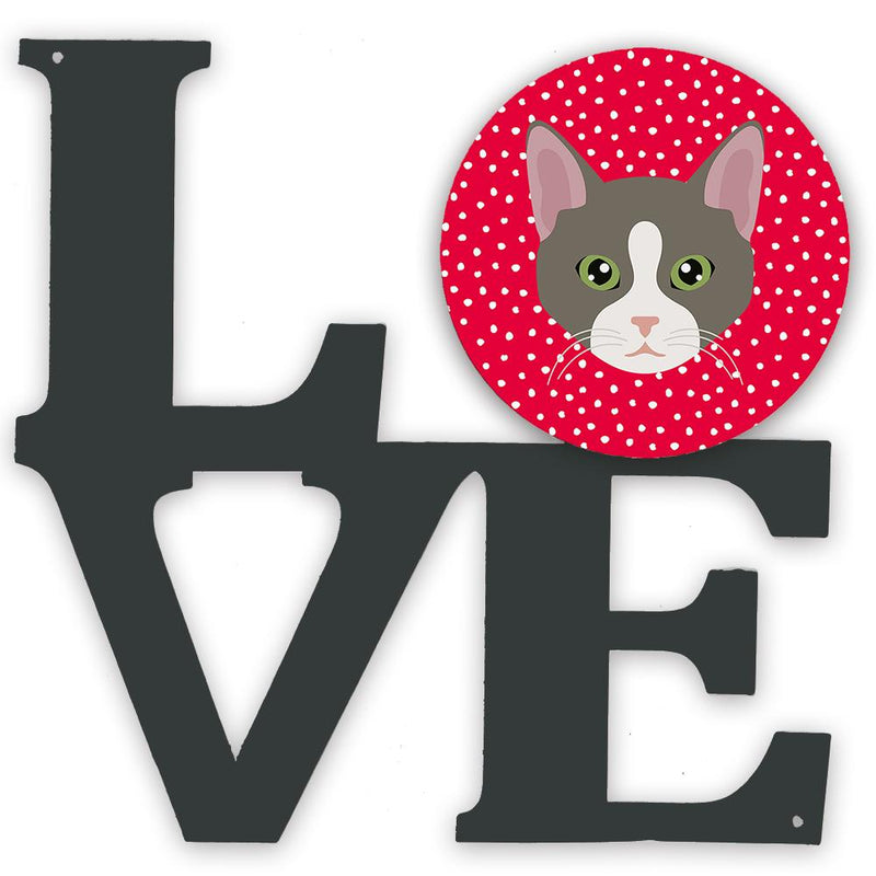 Brazilian Shorthair Cat Love Metal Wall Artwork LOVE CK5092WALV