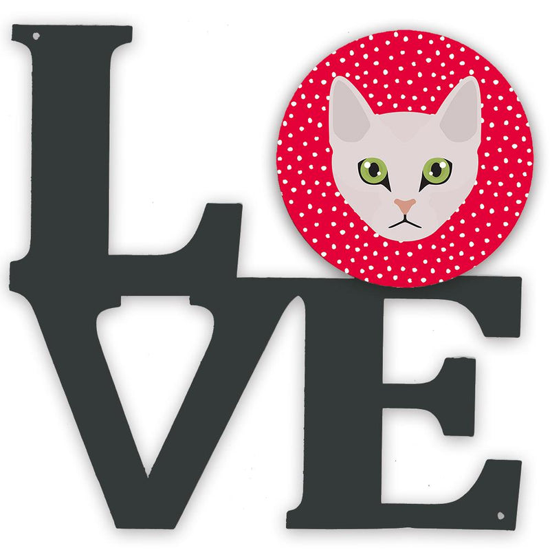 Burmilla Cat Love Metal Wall Artwork LOVE CK5097WALV