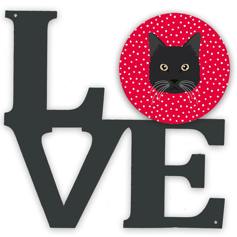 Chantilly Tiffany Cat Love Metal Wall Artwork LOVE CK5099WALV