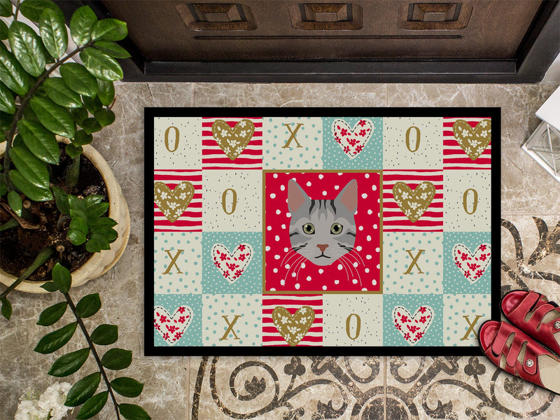 Egyptian Mau Cat Love Doormat - 24x36 Decorative Floor Mat – Indoor/Outdoor Rug with Artistic Flair CK5114JMAT