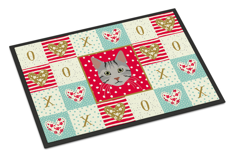 Egyptian Mau Cat Love Doormat - 24x36 Decorative Floor Mat – Indoor/Outdoor Rug with Artistic Flair CK5114JMAT