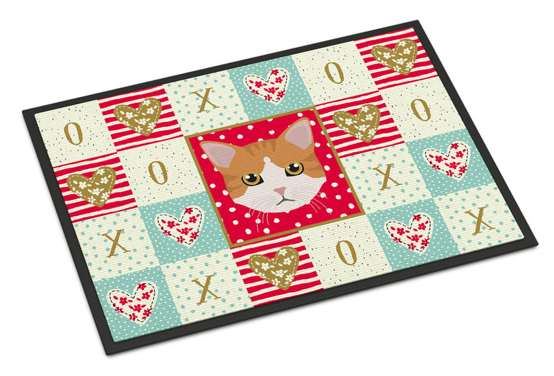 European Shorthair Cat Love Doormat - 18x27 Decorative Floor Mat – Indoor/Outdoor Rug with Artistic Flair CK5116MAT
