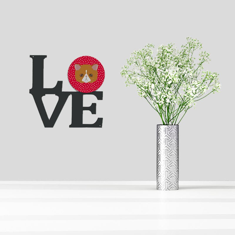 Exotic Shorthair Cat Love Metal Wall Artwork LOVE CK5117WALV