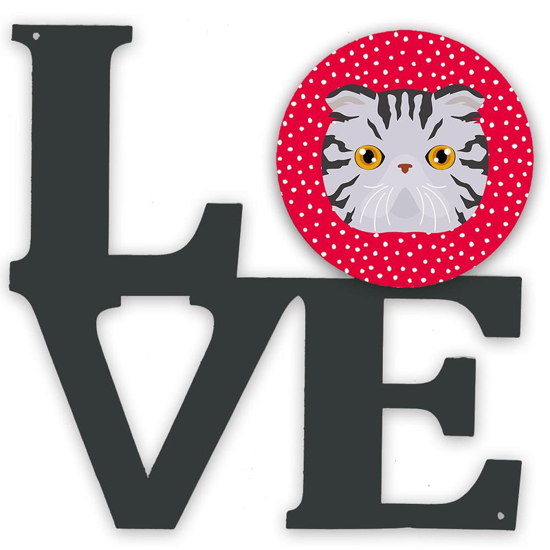 Foldex Exotic Fold Cat Love Metal Wall Artwork LOVE CK5118WALV