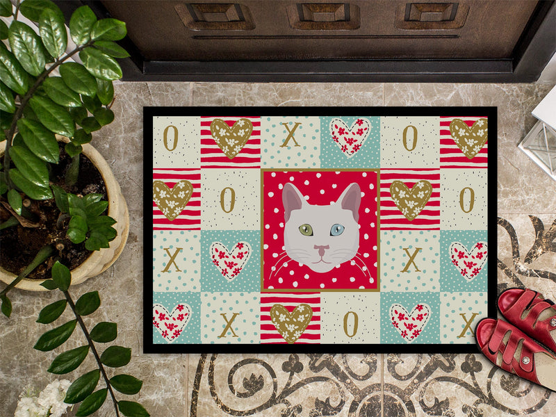 Khao Manee Cat Love Doormat - 24x36 Decorative Floor Mat – Indoor/Outdoor Rug with Artistic Flair CK5123JMAT