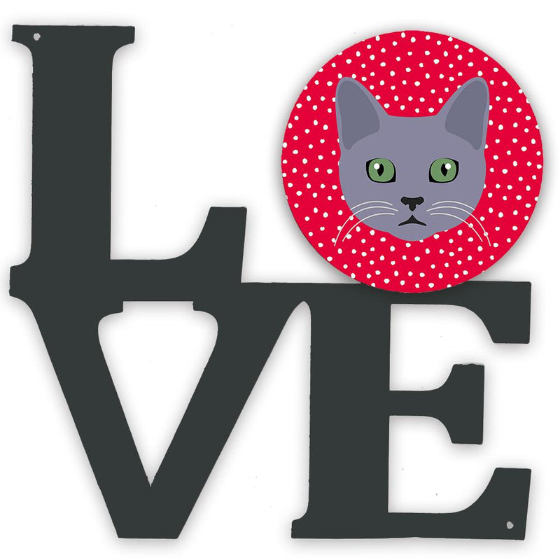 Korat Cat Love Metal Wall Artwork LOVE CK5124WALV