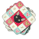 Mandalay Cat Love Coasters - Set of 4 Lightweight Foam, Absorbent Drink Coasters  CK5131FC