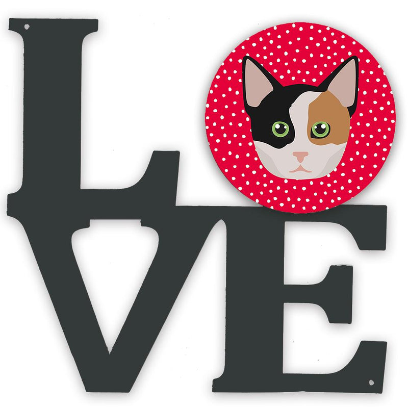 Munchkin Cat Love Metal Wall Artwork LOVE CK5134WALV