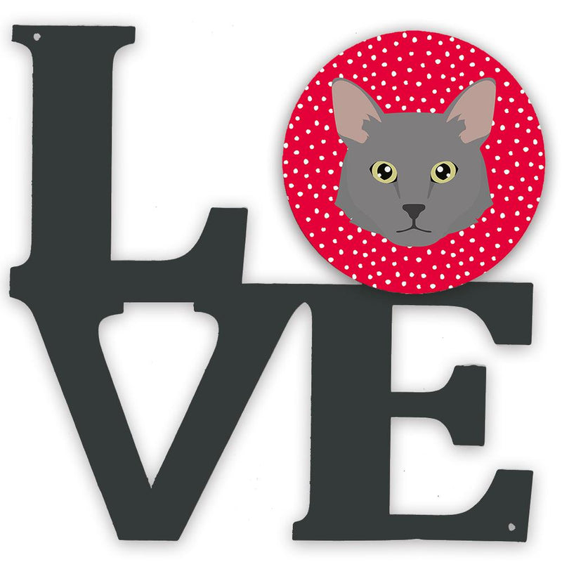 Nebelung Cat Love Metal Wall Artwork LOVE CK5136WALV