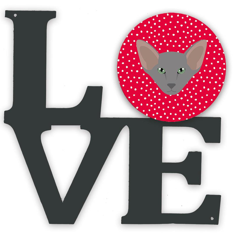 Oriental Shorthair Cat Love Metal Wall Artwork LOVE CK5143WALV