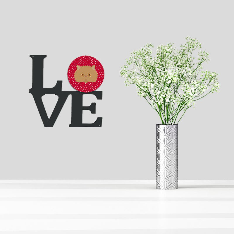 Persian Modern Cat Love Metal Wall Artwork LOVE CK5146WALV