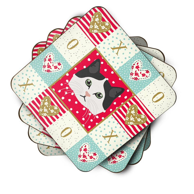 Ragamuffin Cat Love Coasters - Set of 4 Lightweight Foam, Absorbent Drink Coasters  CK5152FC