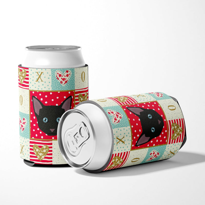 Russian White Black Cat Love Can or Bottle Hugger CK5155CC