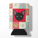 Russian White Black Cat Love Can or Bottle Hugger CK5155CC