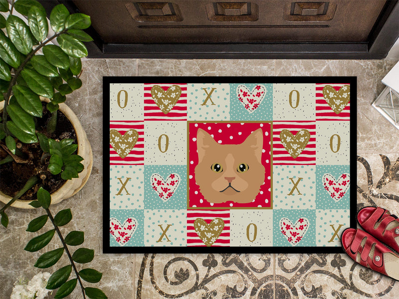 Selkirk Rex Cat Love Doormat - 24x36 Decorative Floor Mat – Indoor/Outdoor Rug with Artistic Flair CK5160JMAT