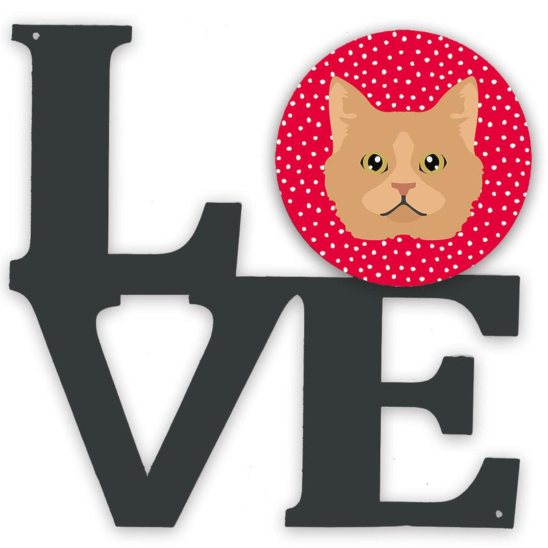 Selkirk Rex Cat Love Decorative Wall Art – Artist-Designed Metal Print for Home or Office CK5160WALV