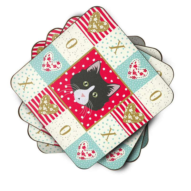 Siberian Forest Cat Love Coasters - Set of 4 Lightweight Foam, Absorbent Drink Coasters  CK5164FC