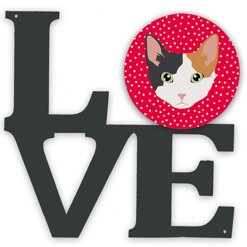 Skookum Cat Love Metal Wall Artwork LOVE CK5166WALV