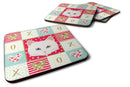 Turkish Angora Cat Love Coasters - Set of 4 Lightweight Foam, Absorbent Drink Coasters  CK5175FC