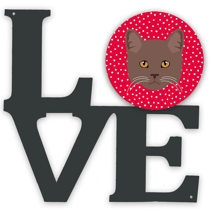 York Chocolate Cat Love Metal Wall Artwork LOVE CK5178WALV