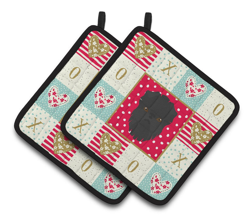 Affenpinscher Love Pair of Pot Holders CK5180PTHD