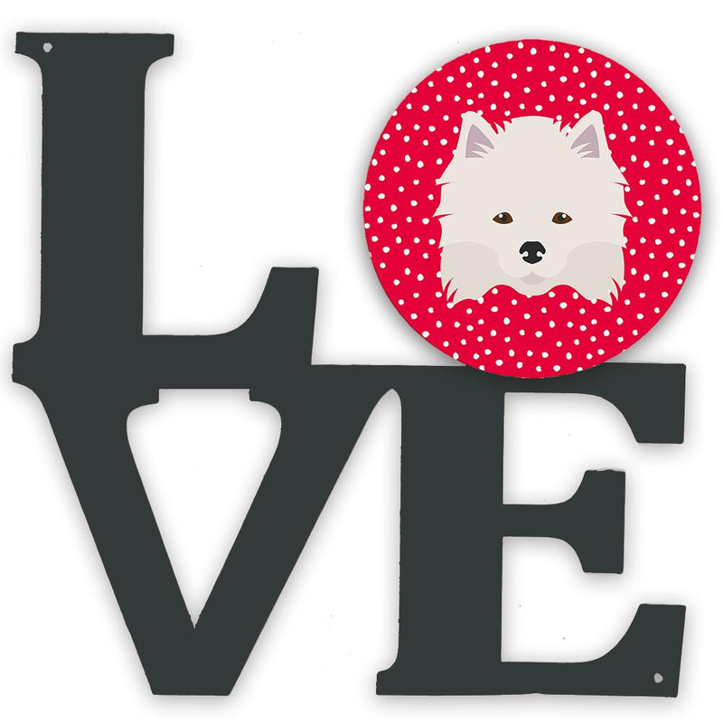 American Eskimo Love Metal Wall Artwork LOVE CK5181WALV