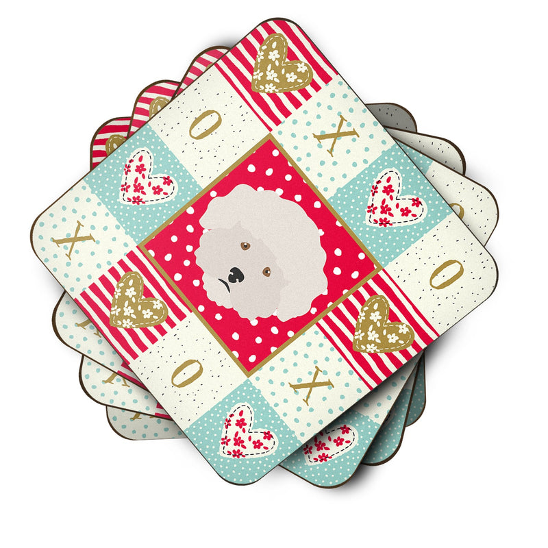 Bichon Fris? Love Coasters - Set of 4 Lightweight Foam, Absorbent Drink Coasters  CK5185FC