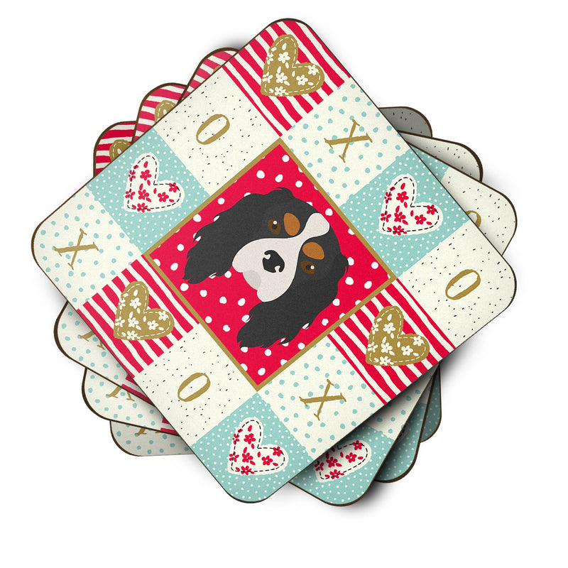 Cavalier King Charles Spaniel Love Coasters - Set of 4 Lightweight Foam, Absorbent Drink Coasters  CK5189FC
