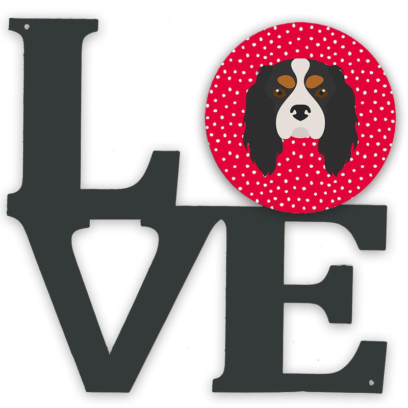 Cavalier King Charles Spaniel Love Metal Wall Artwork LOVE CK5189WALV