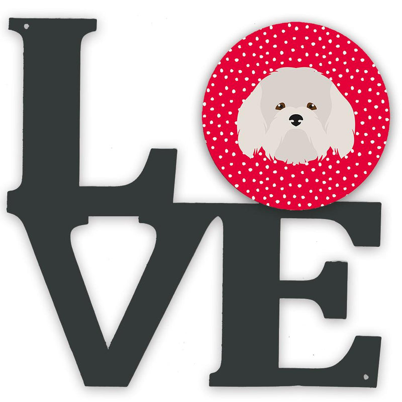 Coton de Tulear Love Metal Wall Artwork LOVE CK5192WALV