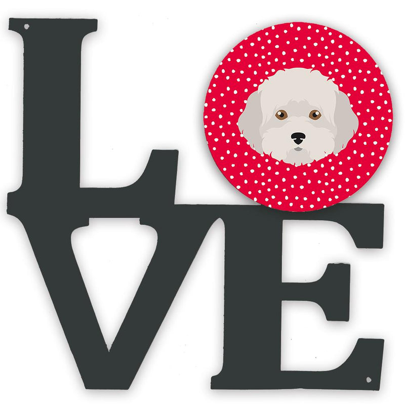 Cyprus Poodle Love Metal Wall Artwork LOVE CK5193WALV