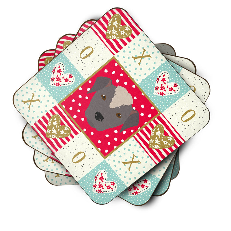 Ecuadorian Hairless Dog Love Coasters - Set of 4 Lightweight Foam, Absorbent Drink Coasters  CK5195FC