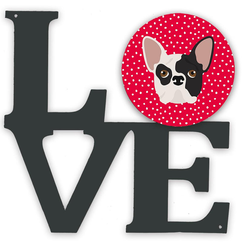 French Bulldog Love Metal Wall Artwork LOVE CK5200WALV