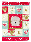 Havanese Dog Love House Flag 28x40 Porch Sleeve Pole Decorative Outside Yard Banner Artwork Wall Hanging, Polyester